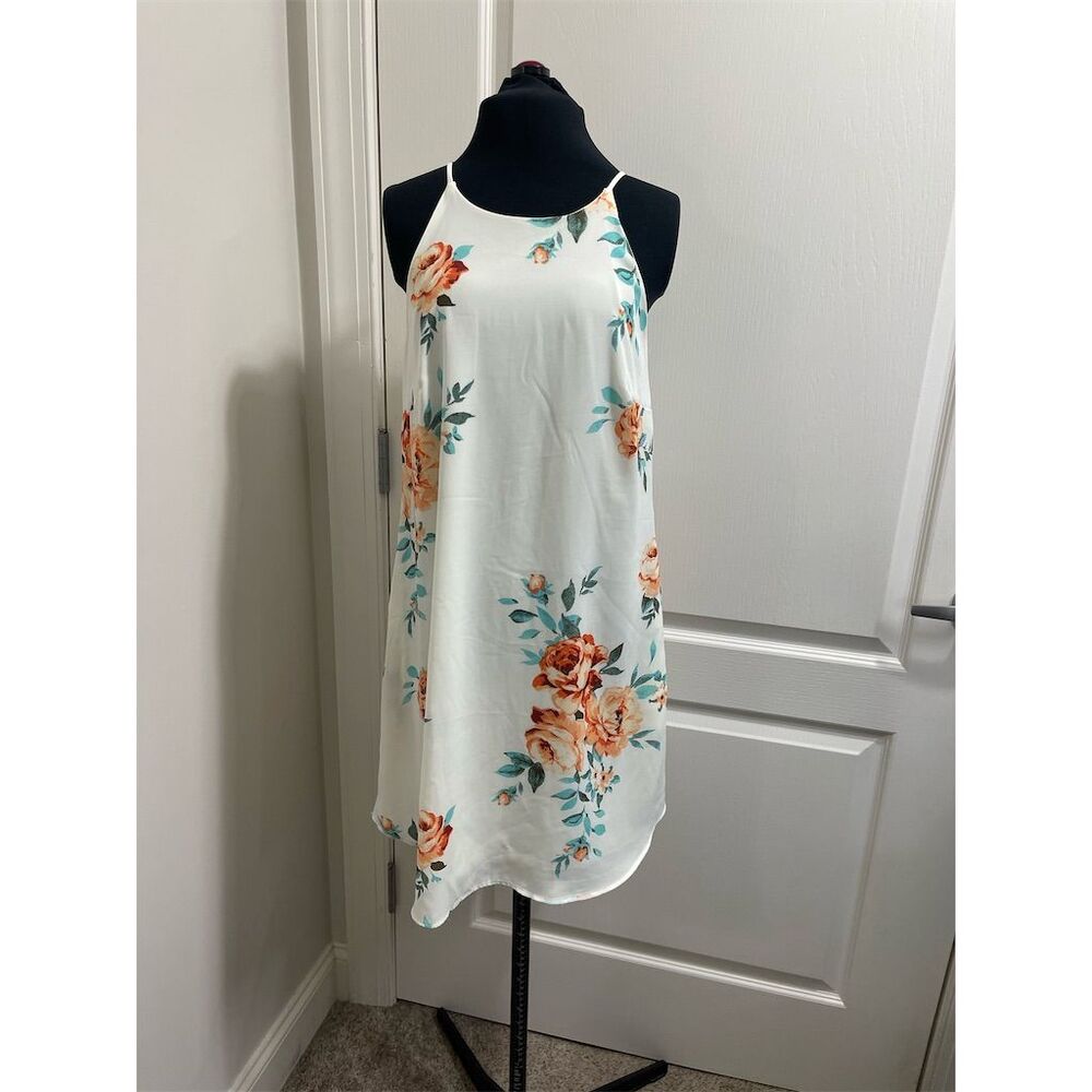 Altar'd State Women's size S Floral A-Line Halter Dress Multicolor Casual sku300